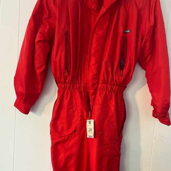 COLMAR Sportswear Red Snowsuit Vintage Made In Italy Size Large USA 8 - Picture 5 of 16
